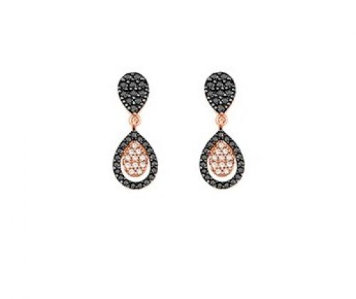 ROSE GOLD EARRINGS 14CT WITH ZIRCONS