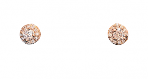 SILVER EARRINGS IN GOLDEN COLOR WITH ZIRCONS