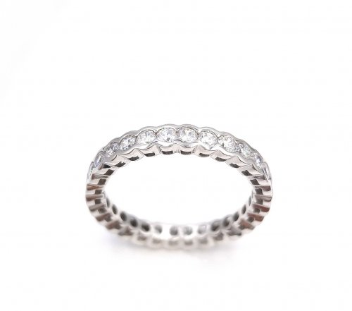 ETERNITY WHITE GOLD RING 14CT WITH WHITE ZIRCONS