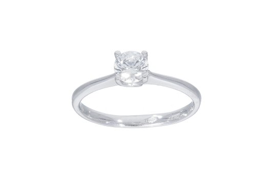 SOLITAIRE RING WHITE GOLD 14CT CUBIC ZIRCONIA