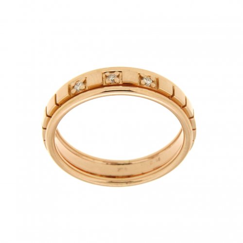 ROSE GOLD RING 18CT WITH WHITE DIAMONDS 0.045ct