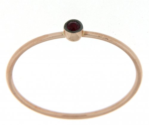 ROSE GOLD RING 18CT WITH RUBY 0.04ct