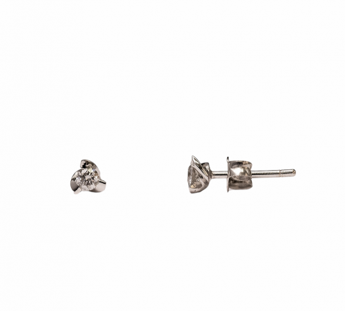 SOLITAIRE EARRINGS 18CT WITH WHITE DIAMONDS 0.16ct