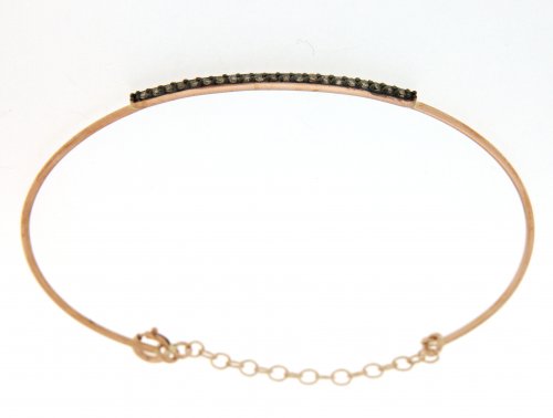 ROSE GOLD BRACELET 18CT WITH BROWN DIAMONDS 0.17ct
