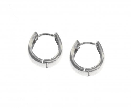 WHITE GOLD HOOPS 14CT