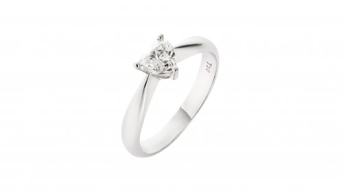 SOLITAIRE WHITE GOLD RING 18CT WITH WHITE DIAMOND 0.34ct